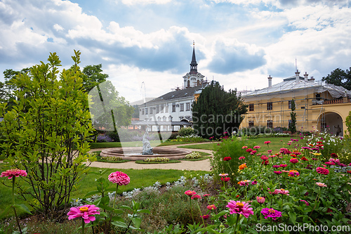 Image of Historical Lysice Castle, iconic landmark in Lysice town, South Moravia, Czech Republic.