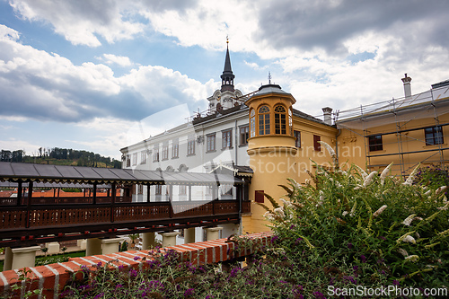 Image of Historical Lysice Castle, iconic landmark in Lysice town, South Moravia, Czech Republic.