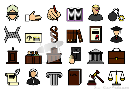 Image of Lawyer Icon Set
