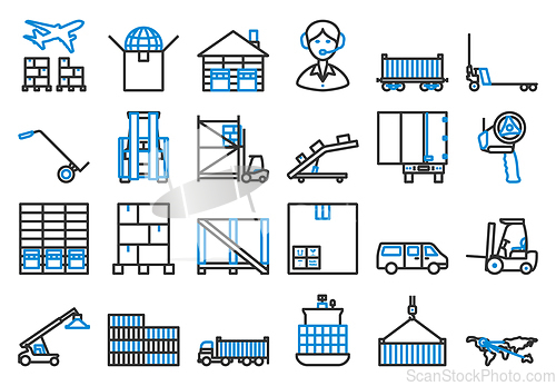 Image of Logistics Icon Set