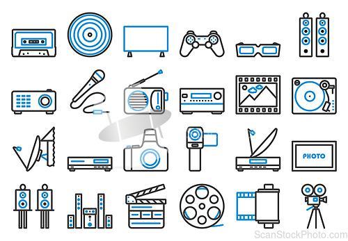 Image of Multimedia Icon Set