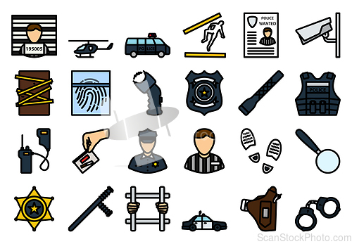 Image of Police Icon Set