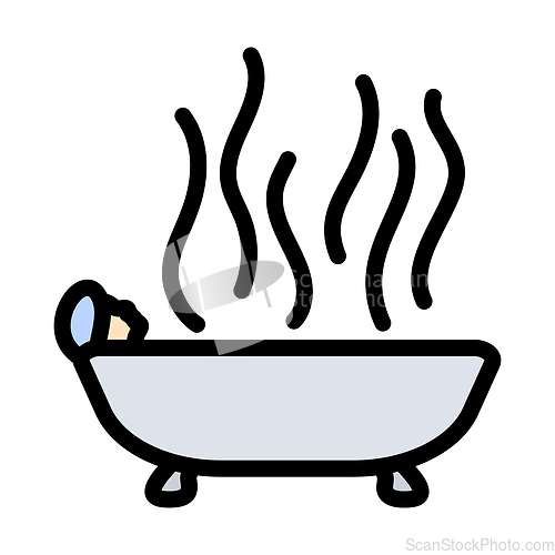 Image of Woman Lying In Bathtub Icon