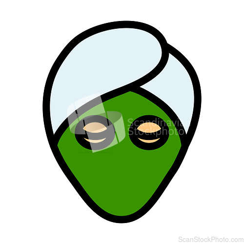 Image of Woman Head With Moisturizing Mask Icon