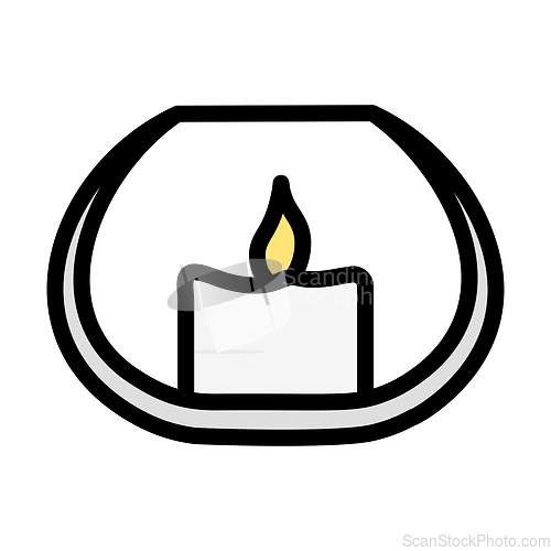 Image of Candle In Glass Icon