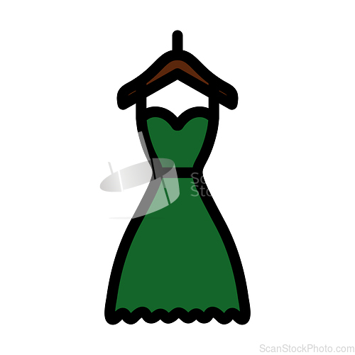 Image of Elegant Dress On Shoulders Icon