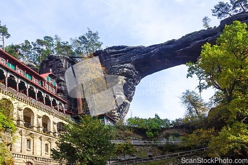 Image of Natural stone gate in Hrensko, Czech Republic