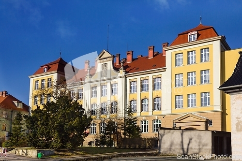 Image of Facade of old building in Bystrzyca Klodzka Poland