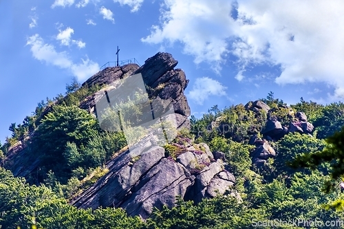 Image of Lookout at peak of Oresnik in Czech Republic