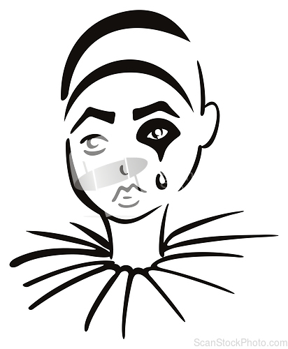 Image of Pierrot at artistic sketch
