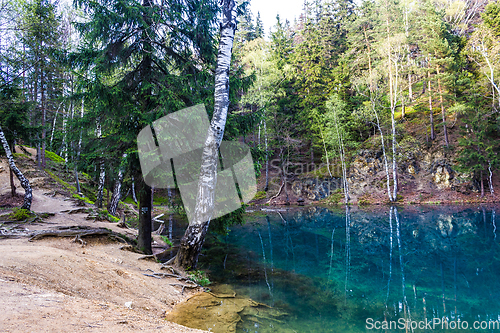 Image of Colorful lakes in the national park Rudawy Janowickie, Poland