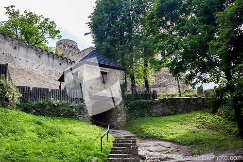 Image of Gate to historical castle Chojnik in Poland