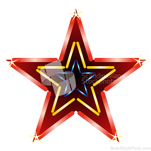 Image of Big colorful neon star