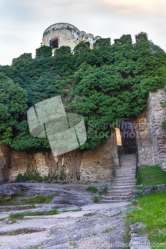Image of Courtyard of historical castle Chojnik in Poland