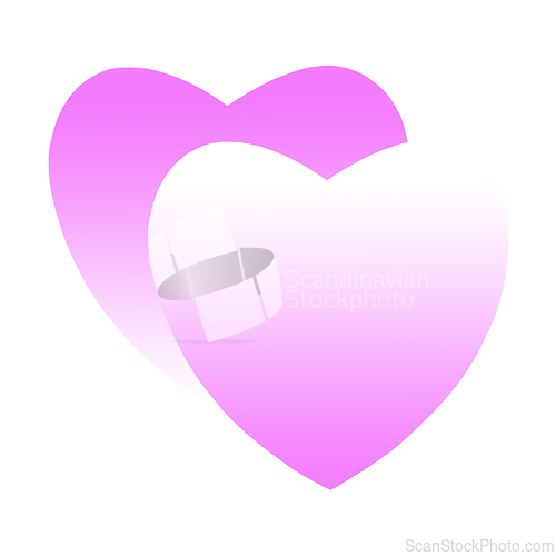 Image of Purple Heart Abstract Logo Design Symbol 