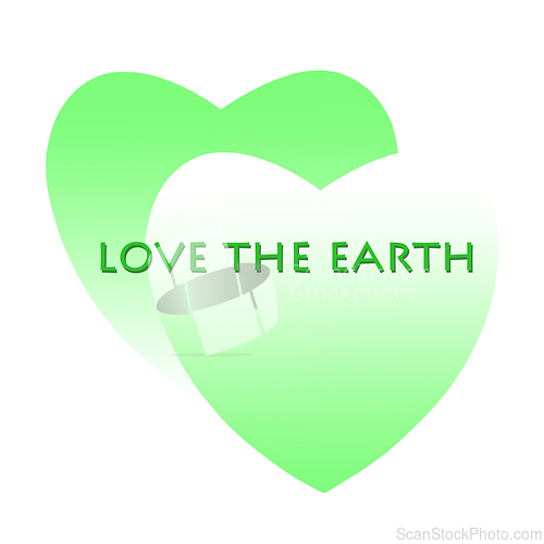 Image of Love the Earth Green Heart Logo Design Symbol