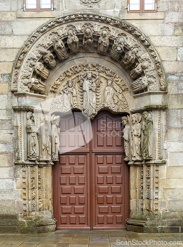 Image of Door of an old building, Santiago de Compostela, Spain