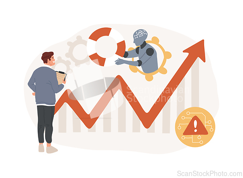Image of AI-Powered Crisis Response Simulation abstract concept vector illustration.