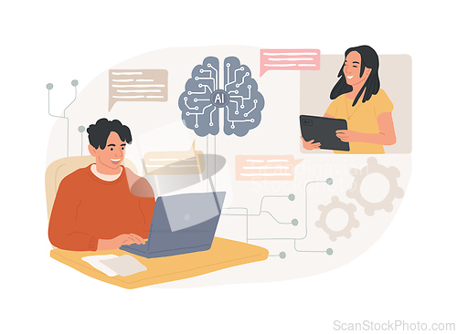 Image of AI-Streamlined Stakeholder Engagement abstract concept vector illustration.