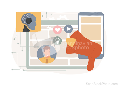 Image of AI-Personalized PR Campaigns abstract concept vector illustration.