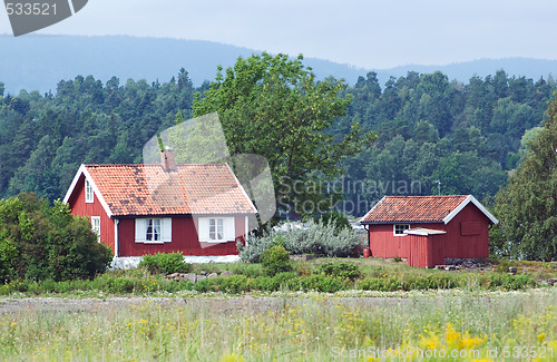 Image of Small, red house