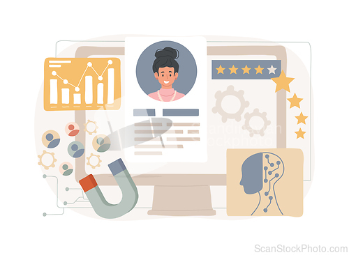 Image of AI-Analyzed Reputation Management abstract concept vector illustration.