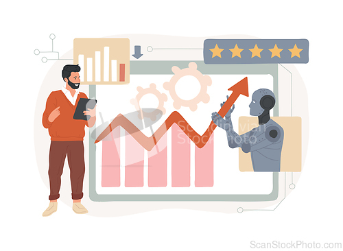 Image of AI-Supported Crisis Management abstract concept vector illustration.