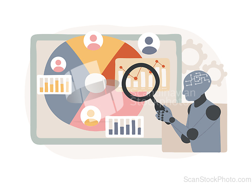 Image of AI-Analyzed Competitor Analysis abstract concept vector illustration.
