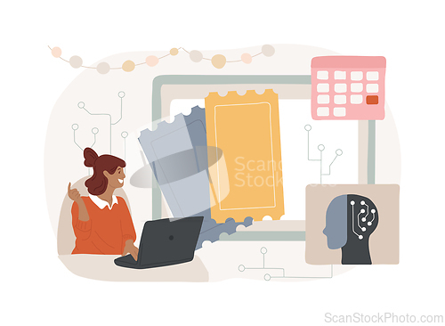 Image of AI-Enhanced Event Management abstract concept vector illustration.