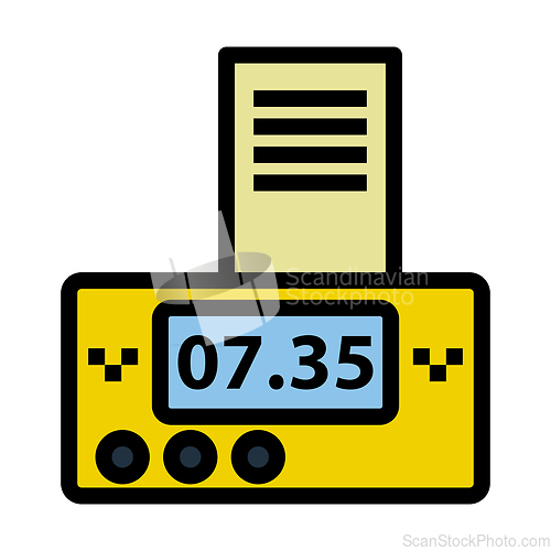 Image of Taxi Meter With Receipt Icon