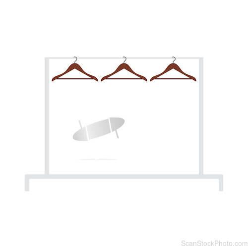 Image of Clothing Rail With Hangers Icon