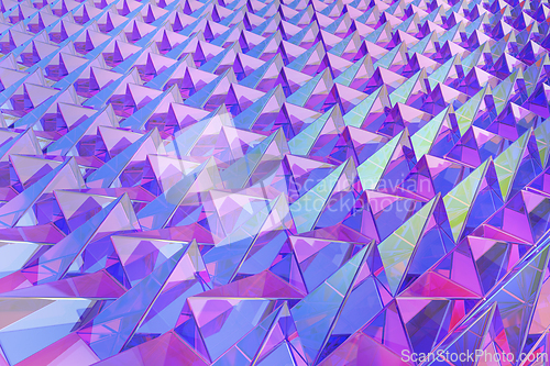 Image of Colorful crystal pyramids