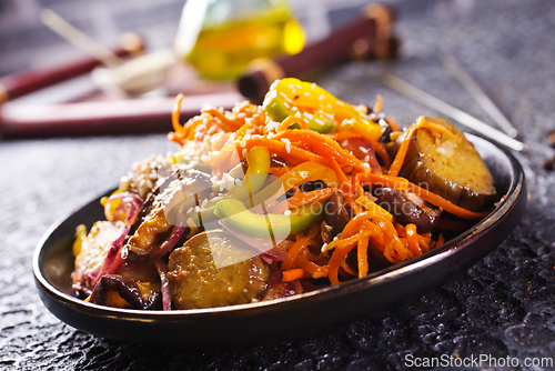 Image of Summer Vegetable spicy stew of zucchini, potatoes, peppers, onions, tomatoes and eggplant
