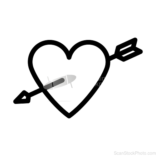Image of Pierced Heart By Arrow Icon