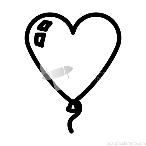 Image of Heart Shape Balloon Icon