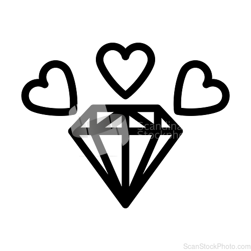 Image of Diamond With Hearts Icon