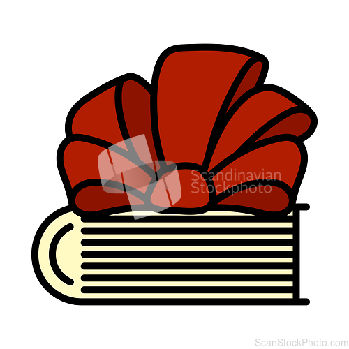 Image of Book With Ribbon Bow Icon