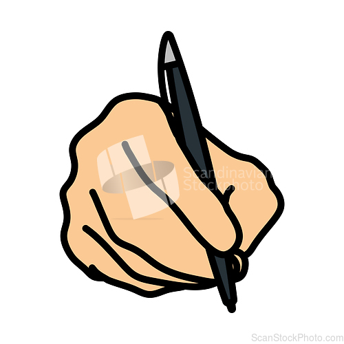Image of Hand With Pen Icon