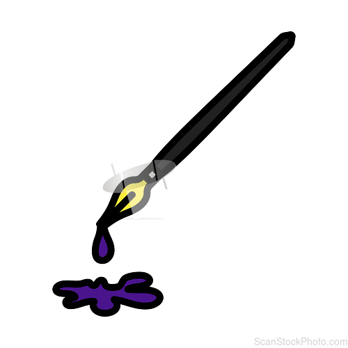 Image of Fountain Pen With Blot Icon
