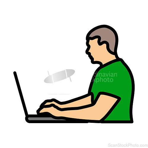 Image of Writer At The Work Icon