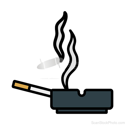 Image of Cigarette In An Ashtray Icon