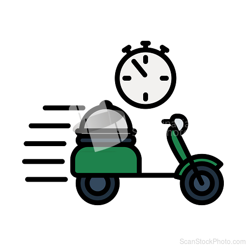 Image of Restaurant Scooter Delivery Icon