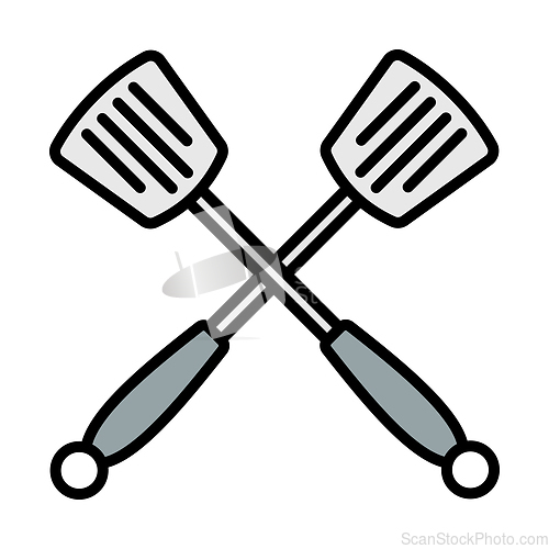 Image of Crossed Frying Spatula