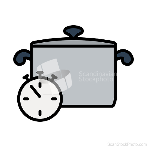 Image of Pan With Stopwatch Icon
