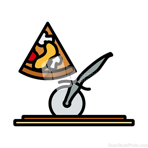 Image of Pizza With Knife Icon
