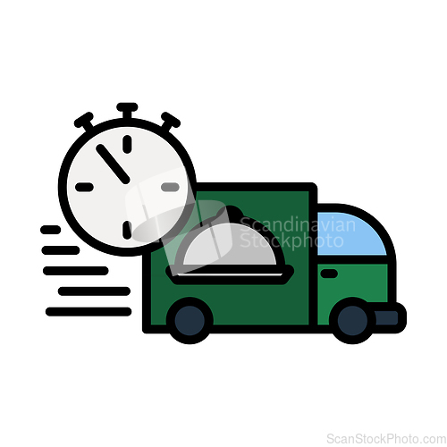 Image of Fast Food Delivery Car Icon