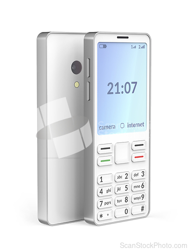 Image of Front and back view of mobile phones