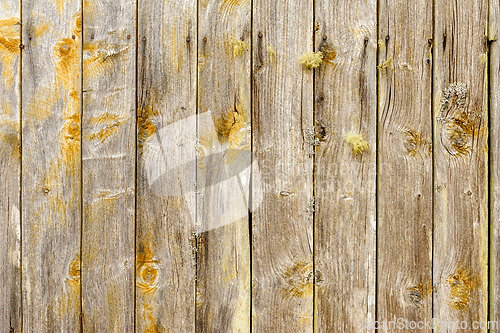 Image of Weathered wooden wall with unique textures and colors captured o