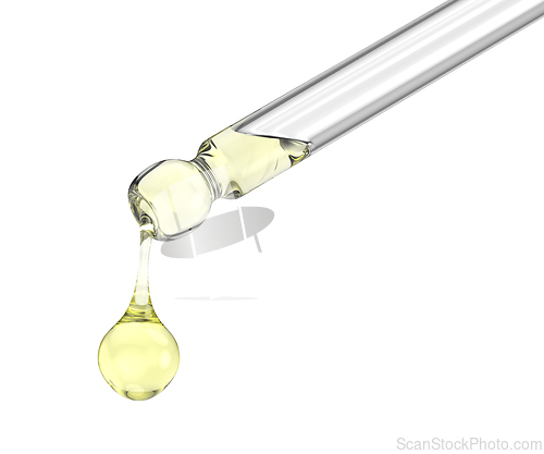 Image of Dripping yellow serum from a pipette