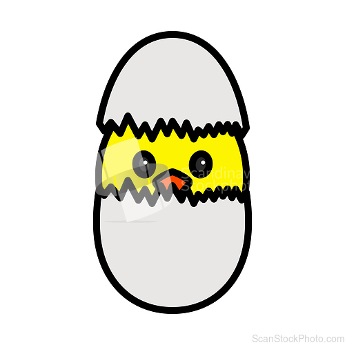 Image of Easter Chicken In Egg Icon